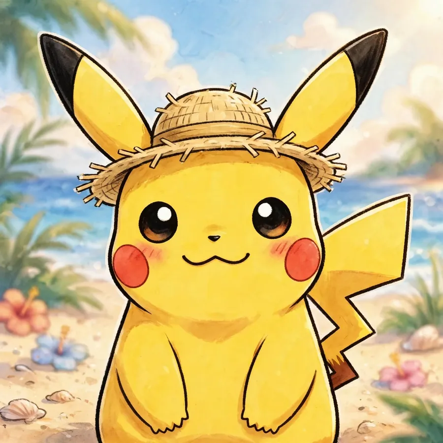 Pikachu with hat pfp: original beanie