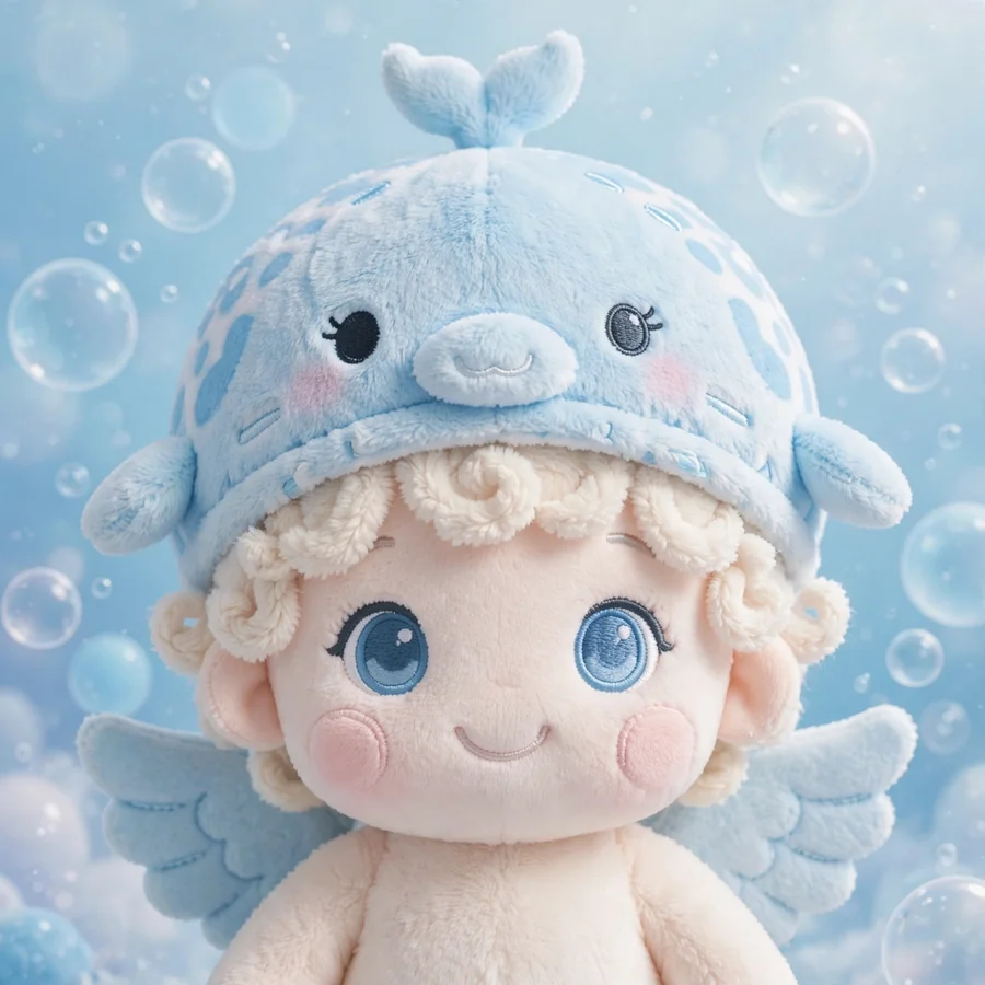 Sonny Angel animal pfp: original blue whale hat with bubbles