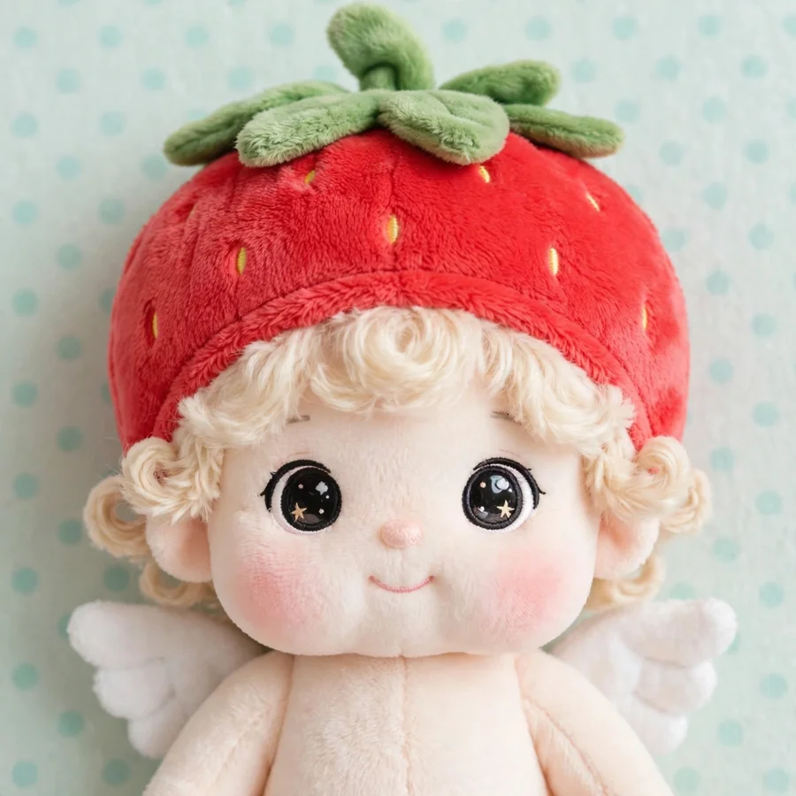 Sonny Angel pfp: original strawberry hat cherub portrait