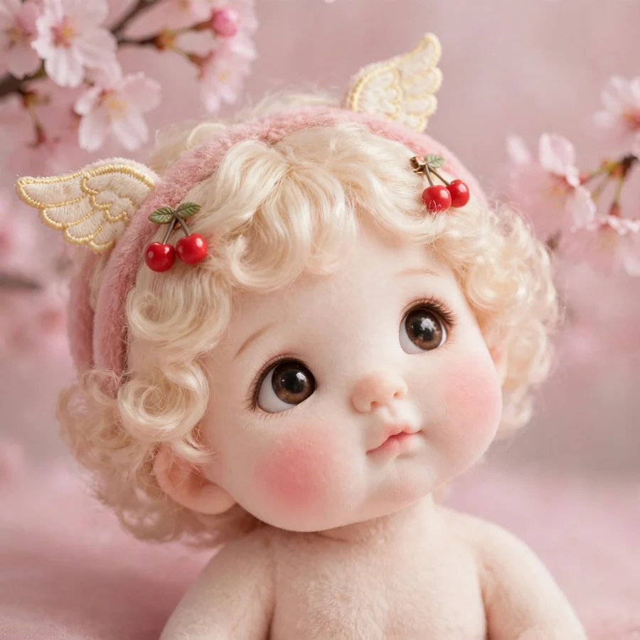 Sonny Angel pfp cute: original pouty cherub with butterfly hair clips