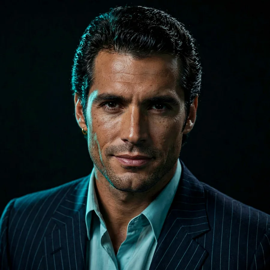 Scarface pfp boss: original clean portrait in a pinstripe suit