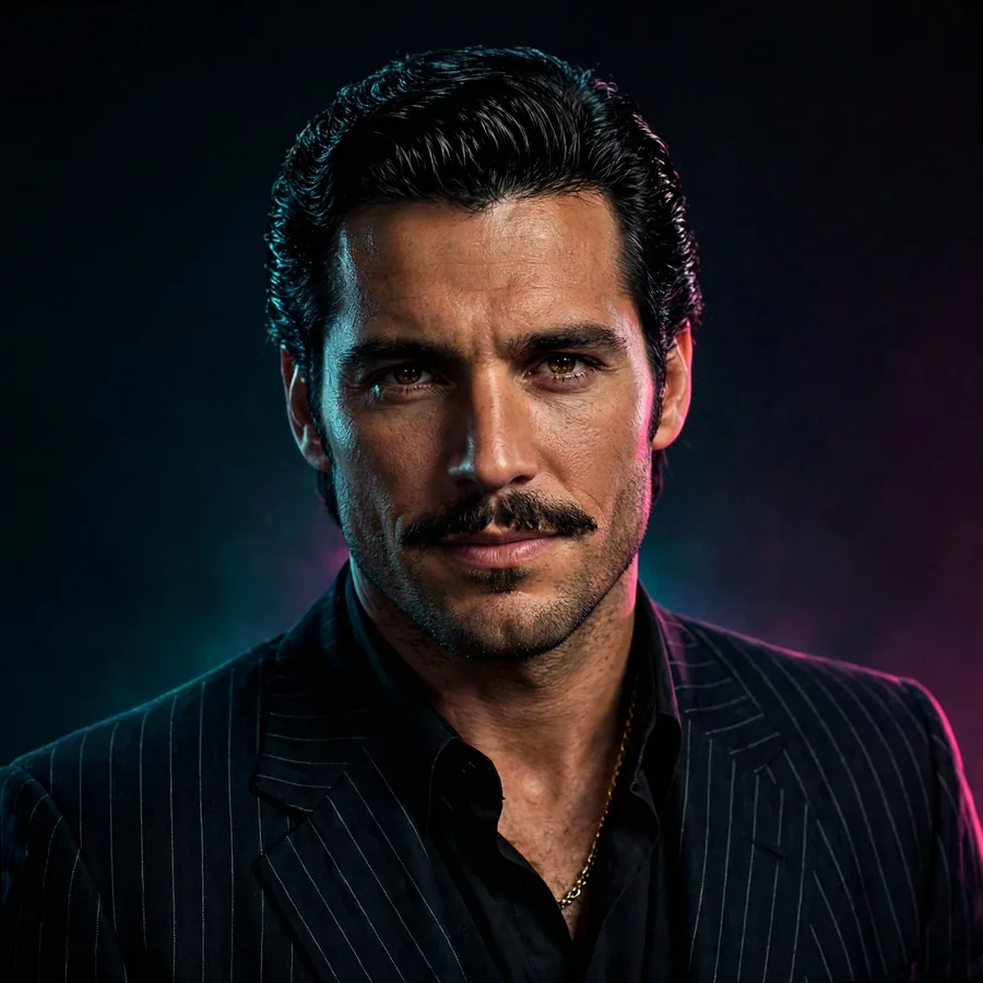 Scarface suit pfps: original sharp suit portrait, black shirt