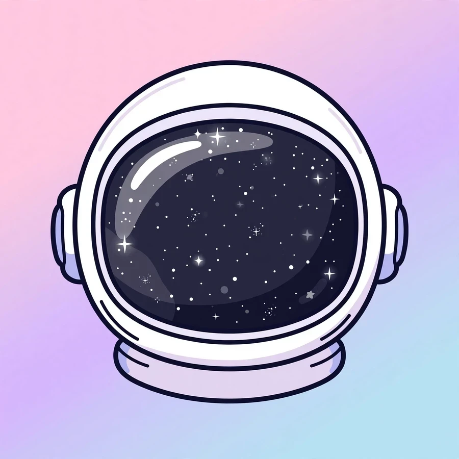 Good pfp for insta: minimal astronaut helmet on a pastel gradient