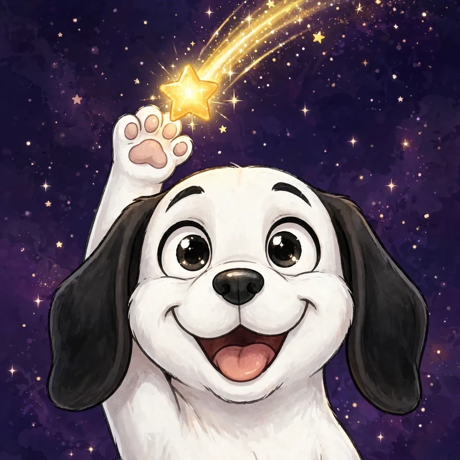 Aesthetic Snoopy pfps: original paw reaching for a shooting star