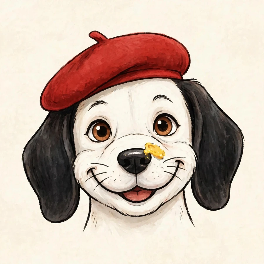 Snoopy pfps alter ego: original artist beagle in a red beret