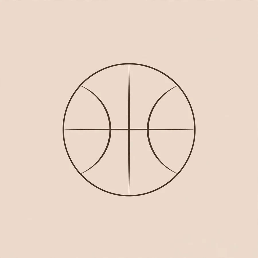 Aesthetic basketball pfp: original minimalist line-art basketball
