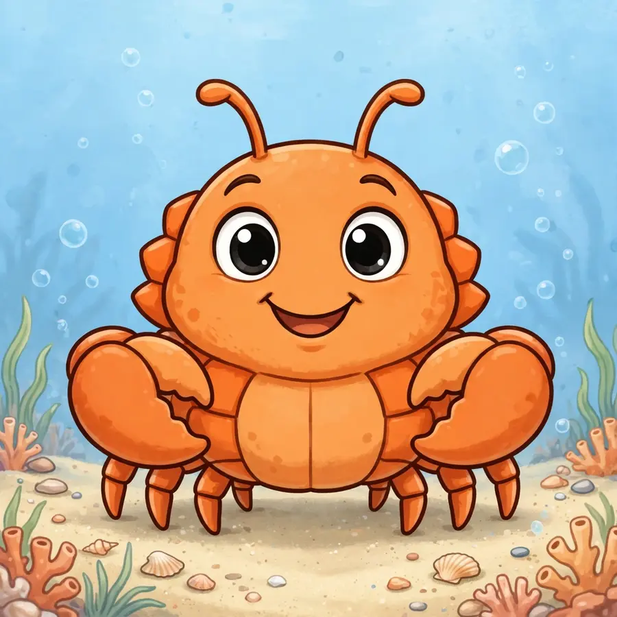 Spongebob pfp of a cute orange crab