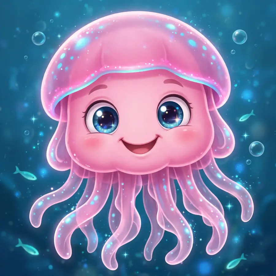 Spongebob pfp of a cute pink jellyfish