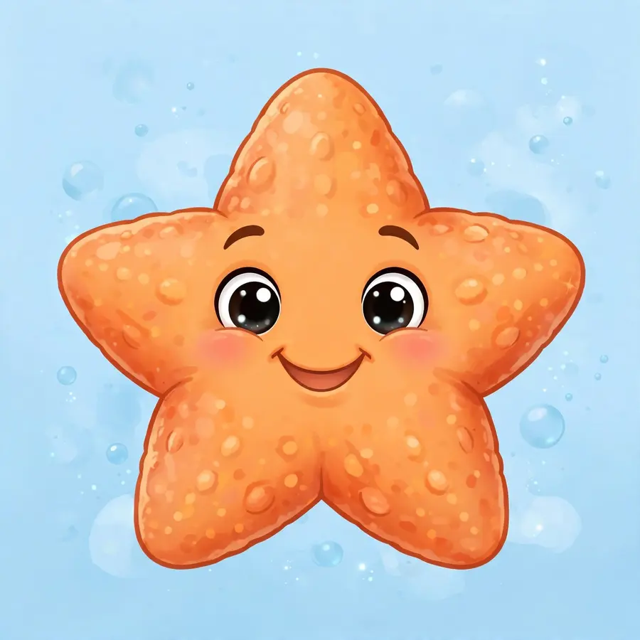 Spongebob pfp of an orange starfish