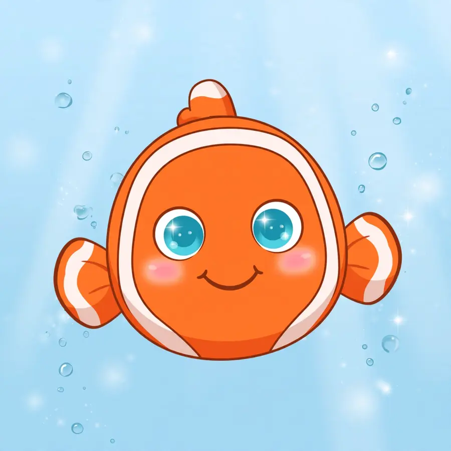 Spongebob pfp of a cute clownfish