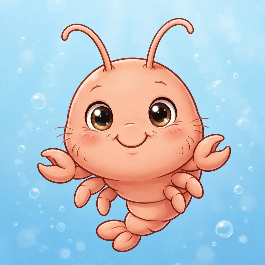 Spongebob pfp of a cute pink shrimp