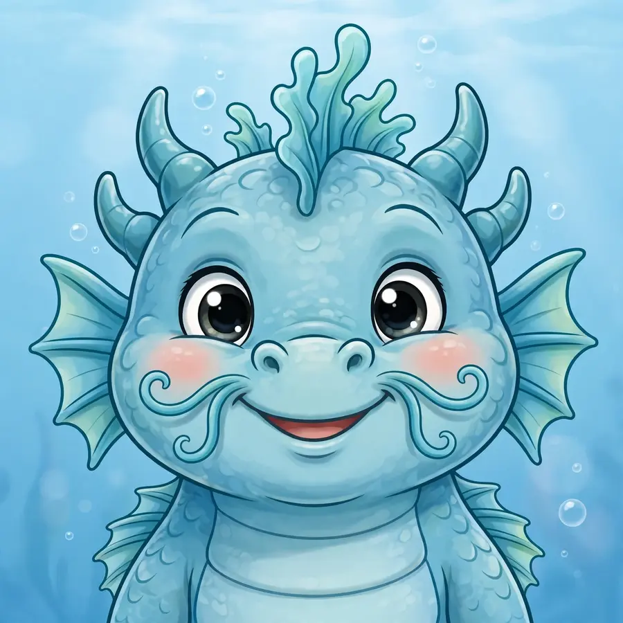 Spongebob pfp of a cute sea dragon