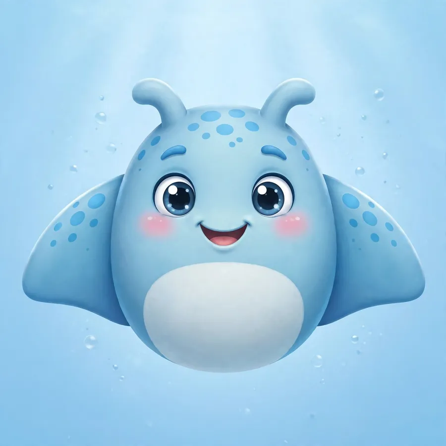 Spongebob pfp of a smiling stingray