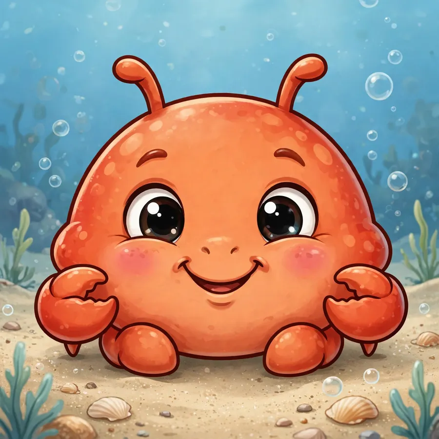 Spongebob pfp of a small orange crab