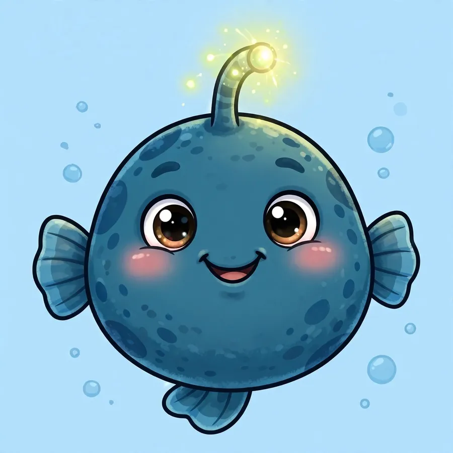 Spongebob pfp of a cute anglerfish