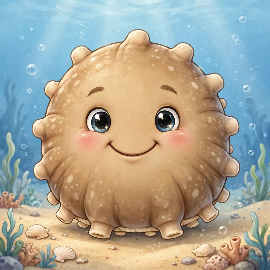 Spongebob pfp of a smiling sand dollar