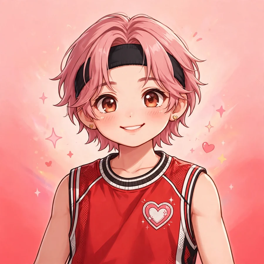 Sports fan pfp: original basketball jersey with a heart emblem