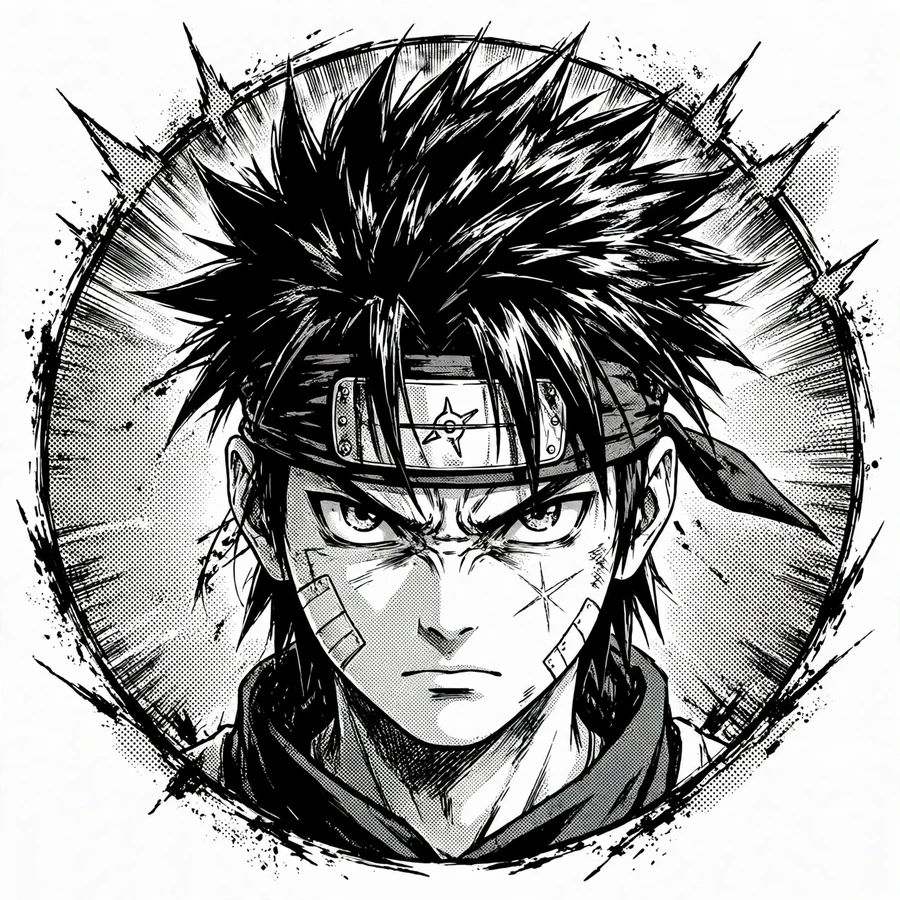 Sasuke manga pfps: original dramatic manga page panel crop