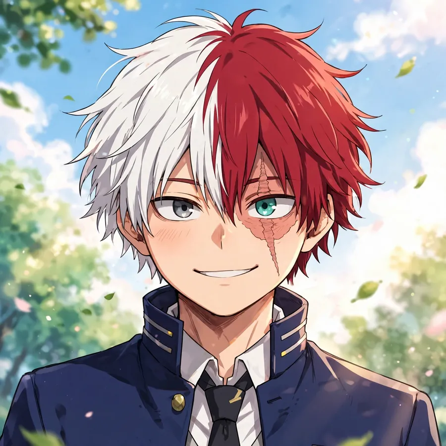 Todoroki anime pfp: original manga shading