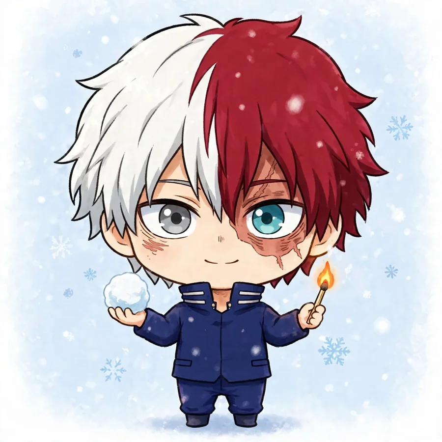 Chibi Todoroki pfp: original tiny hero