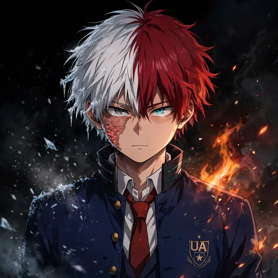 Dark Todoroki pfps: original glowing eye