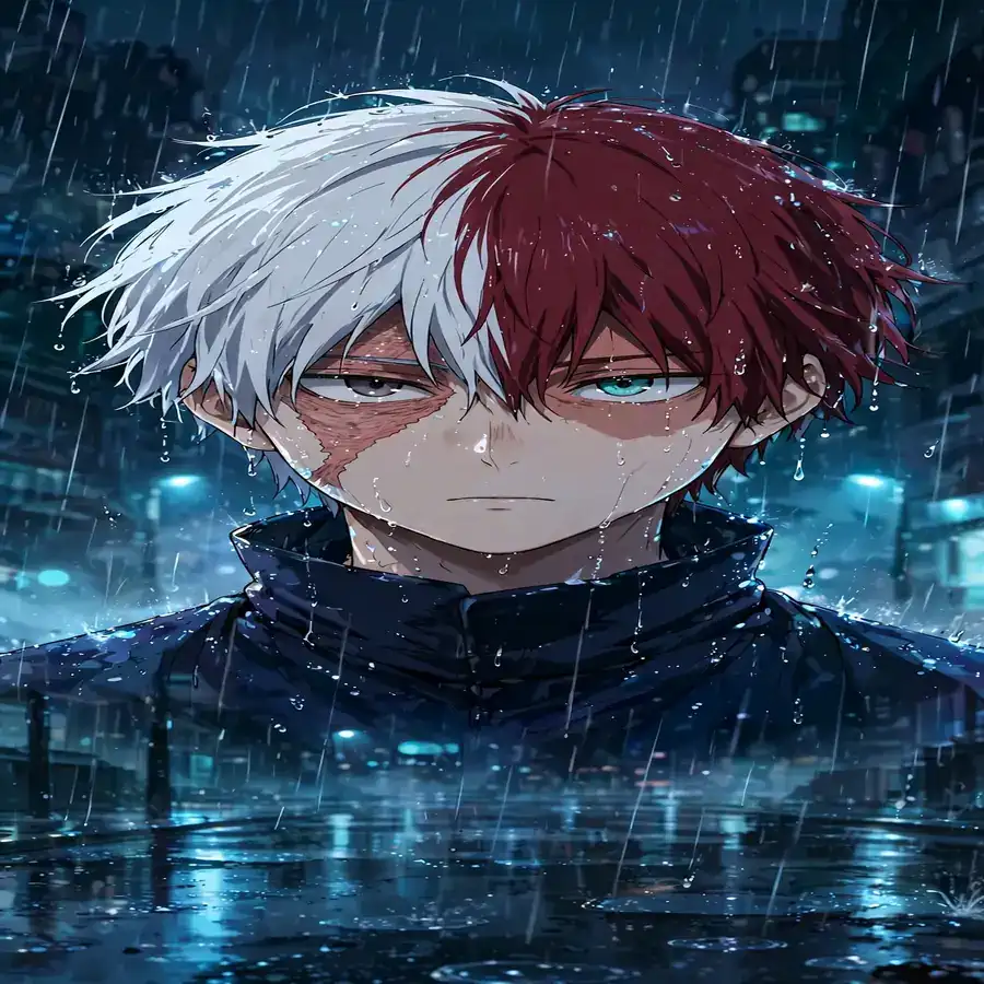 Dark pfp Todoroki: original silhouette