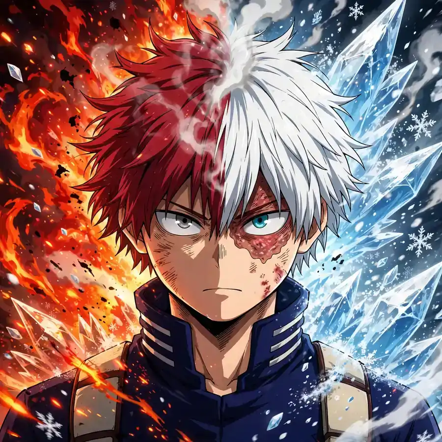 Fighting Todoroki pfps: original battle stance