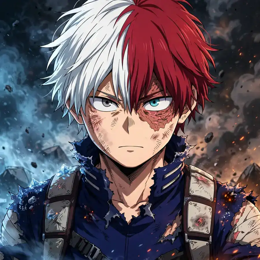 Todoroki fighting pfp: original action pose
