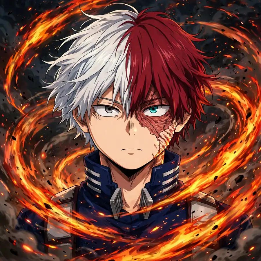 Todoroki fire pfp: original orange glow