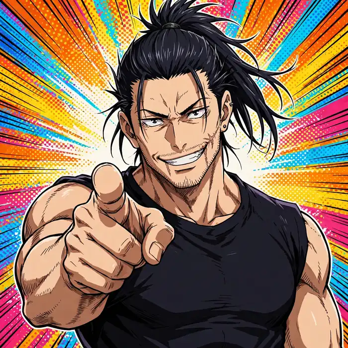 Toji anime pfp: original dramatic shot