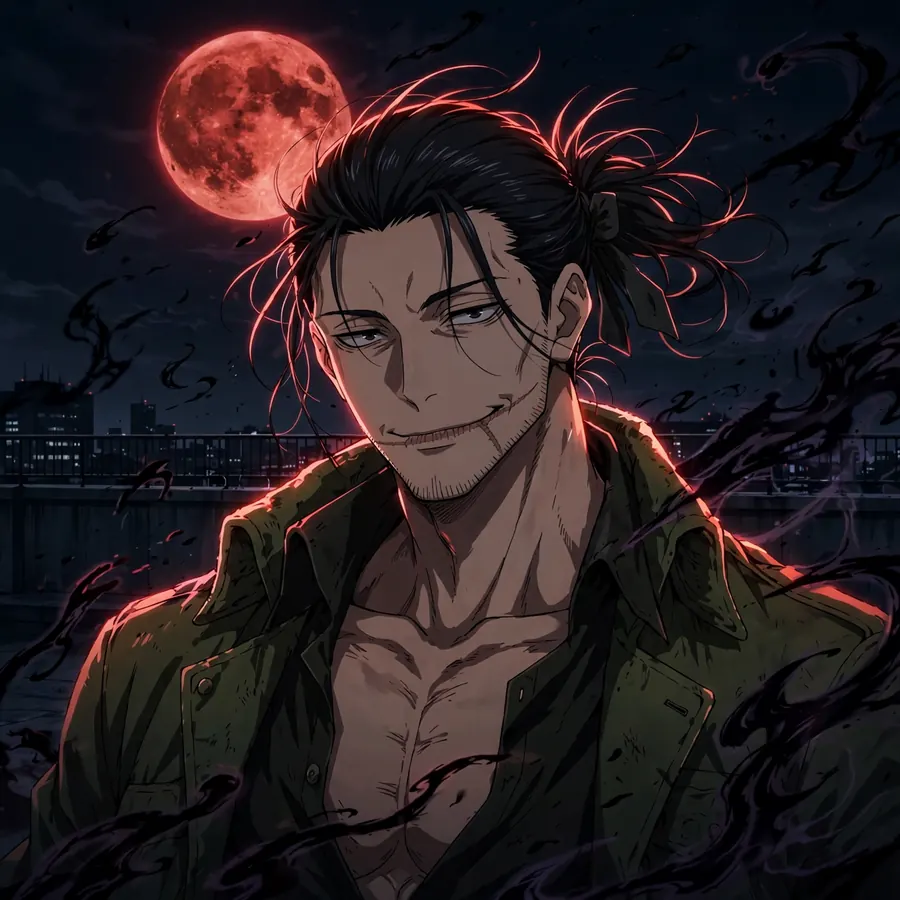 Dark Toji pfps: original night scene