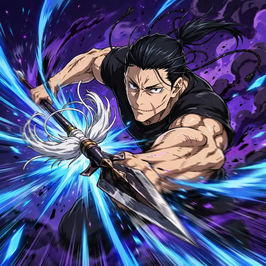 Fighting Toji pfp: original cursed tool swing
