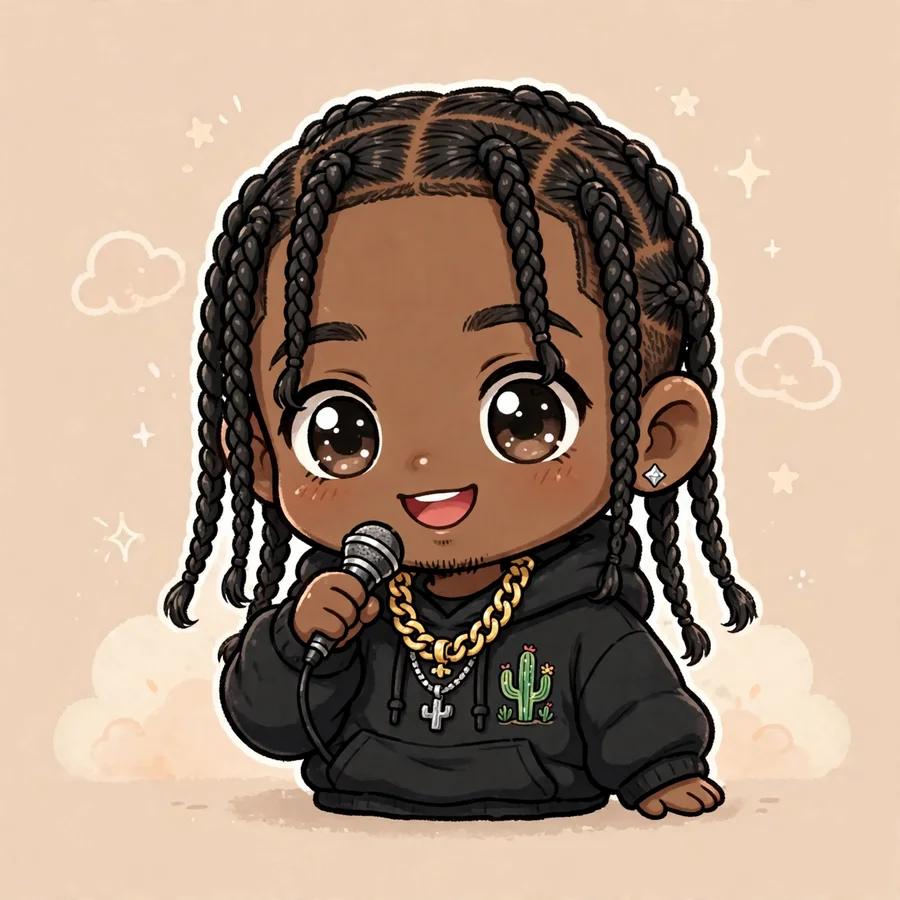Chibi Travis Scott pfp: original tiny mic