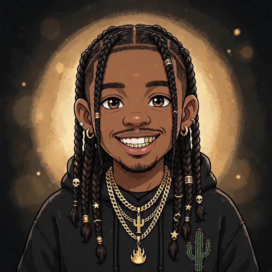 Travis Scott pfp classic: original spotlight smile