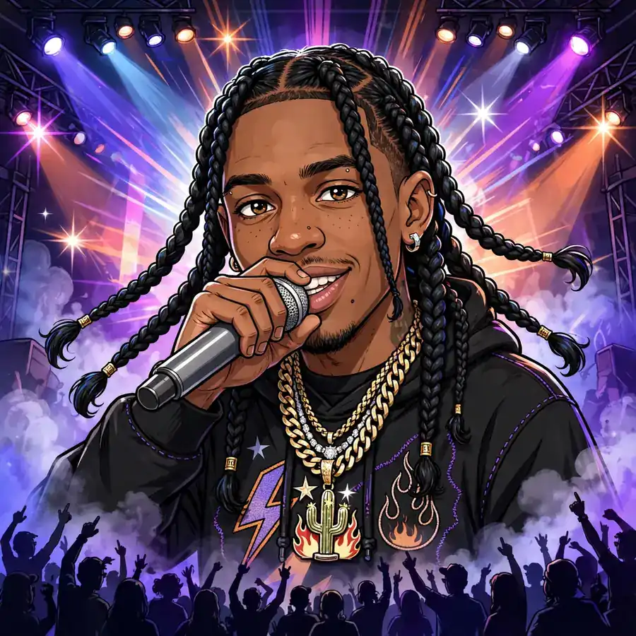 Travis Scott concert pfp: original mic and crowd