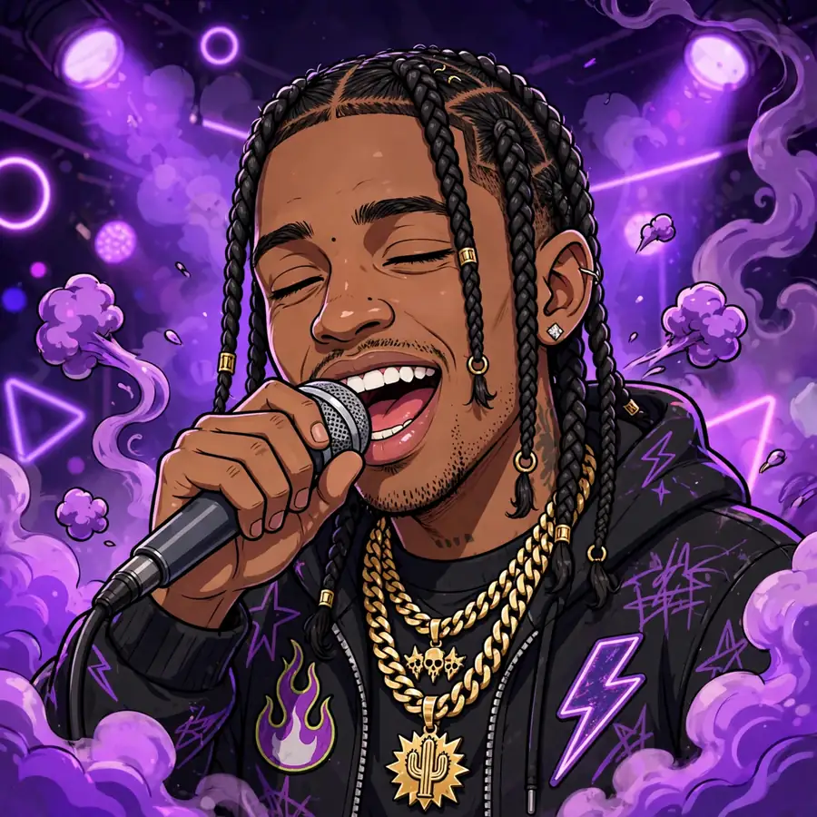 Concert pfp Travis Scott: original mic close-up