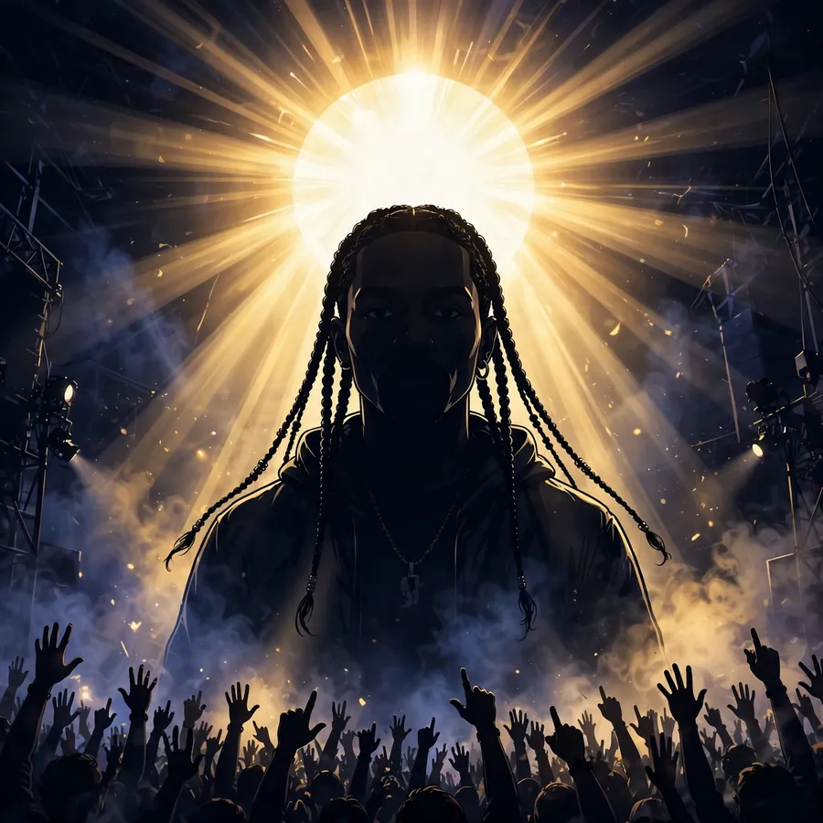 Travis Scott concert pfps: original spotlight silhouette