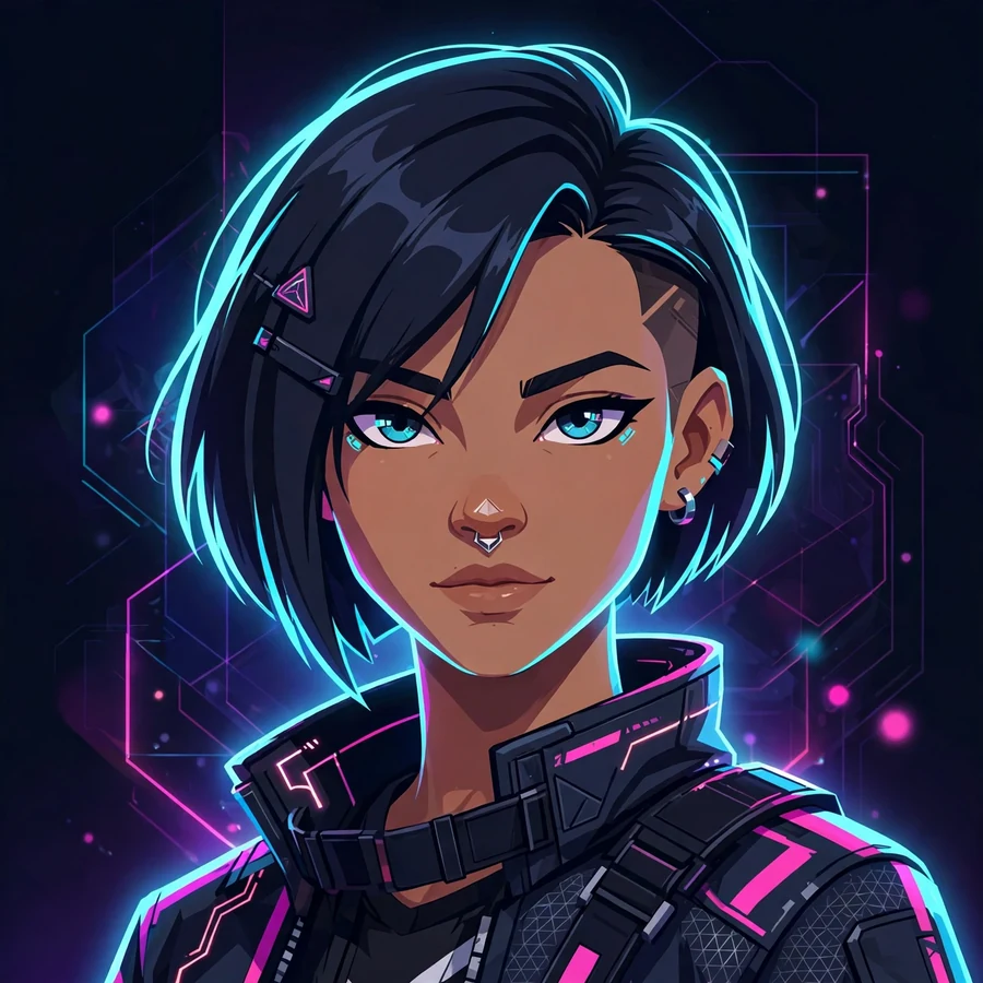 Foto profil buat tiktok: original cyber-street futuristic portrait