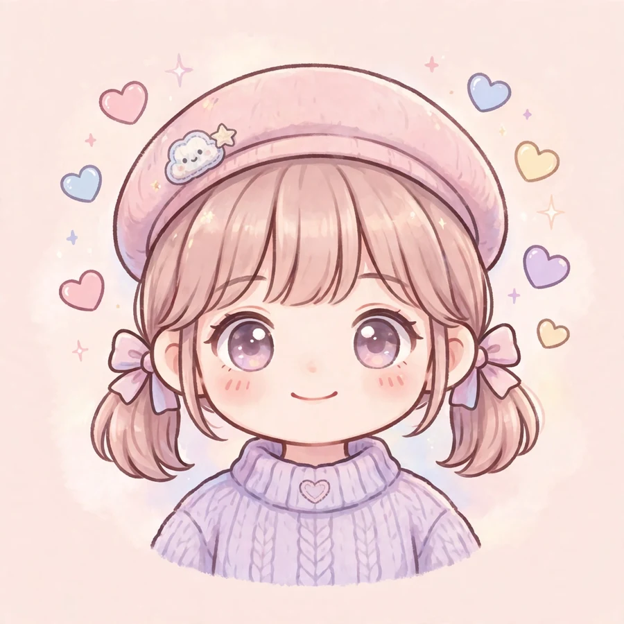 Aesthetic profile picture cute pfp for tiktok: original pastel hearts portrait