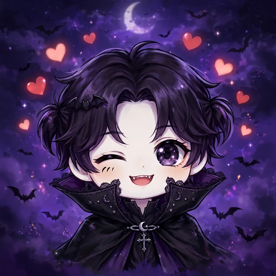 Vampire pfp chibi: original mini cute