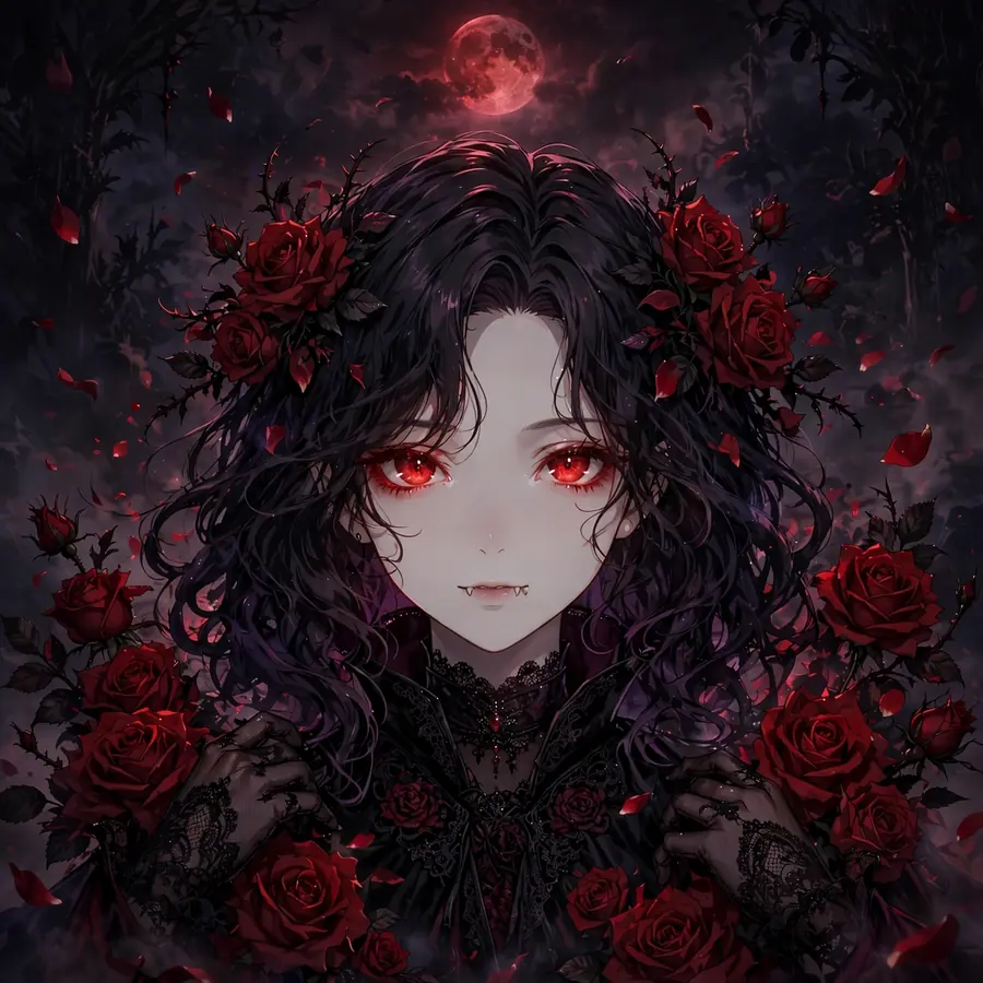 Vampire girl pfp: original beautiful