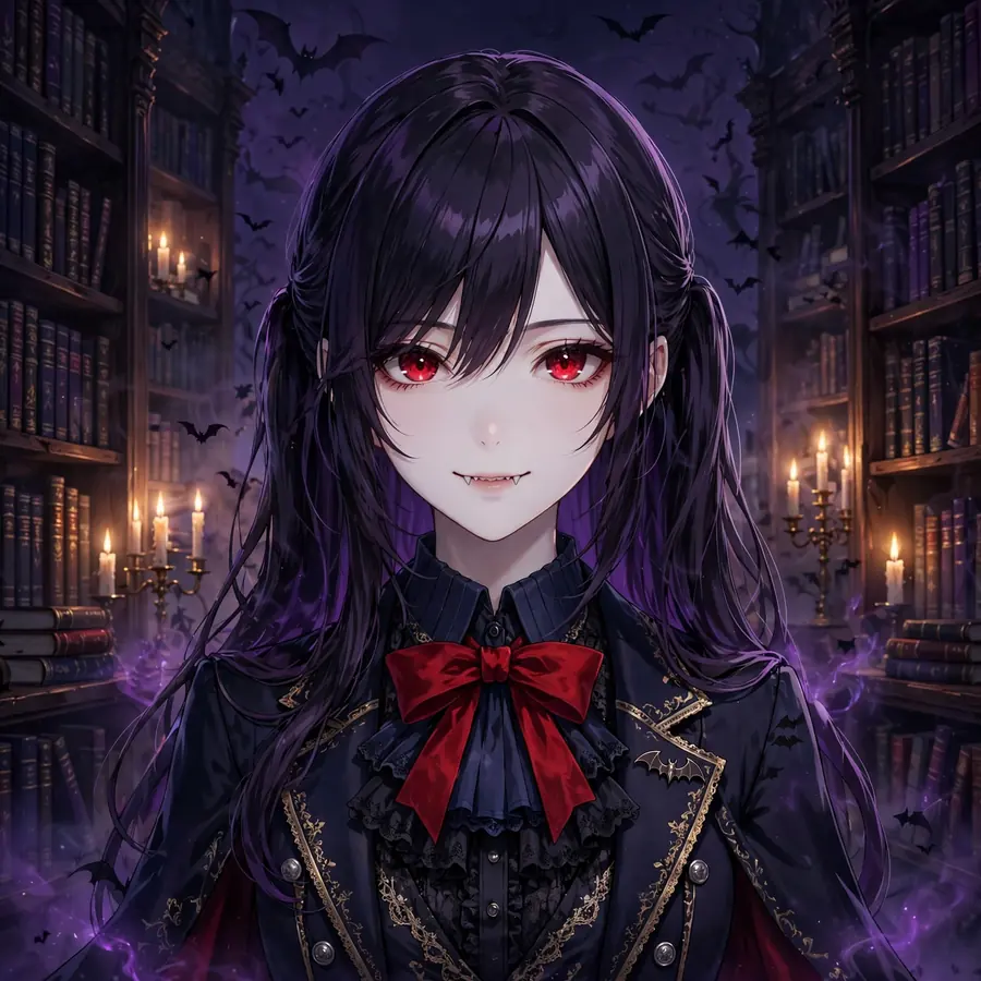 Vampire girl pfps: original moonlit